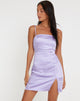 image of Tavina Mini Dress in Satin Lilac