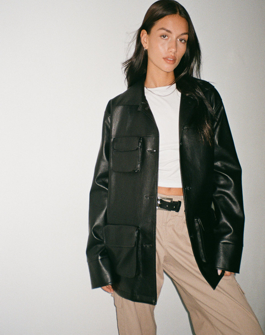 Tavira Jacket in PU Black