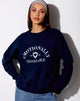 Image of Ted Sweatshirt in Navy Emotionally Unavailable