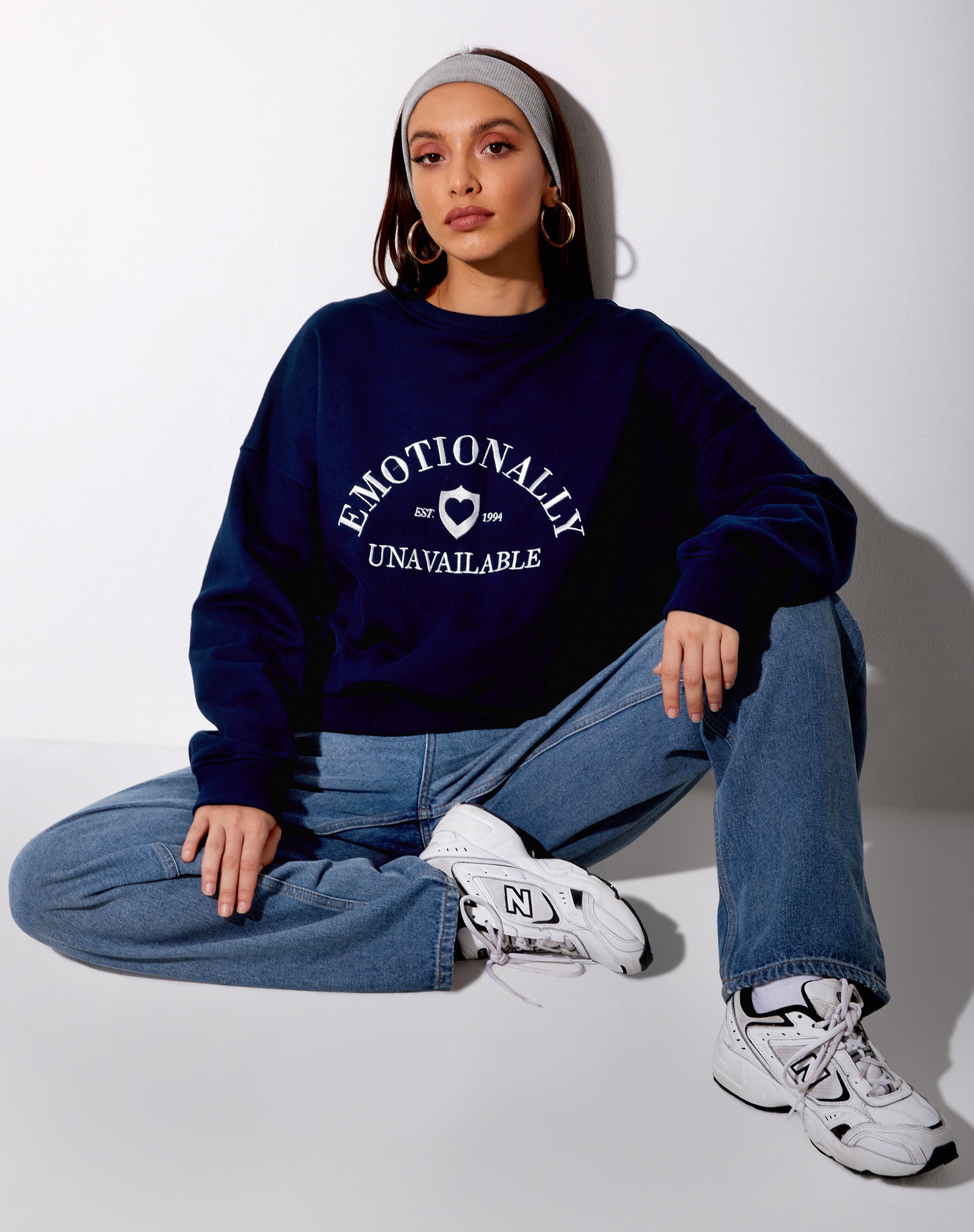 Image of Ted Sweatshirt in Navy Emotionally Unavailable