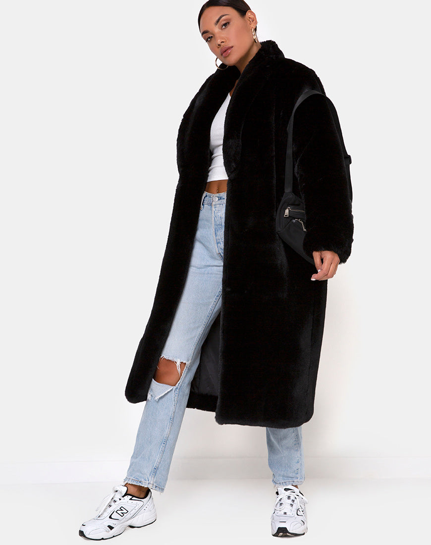 Long Black Fur Coat | Terence – motelrocks.com
