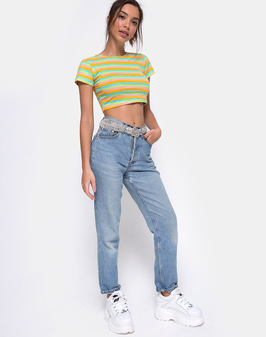 Image of Tindy Crop Top in Sweet Stripe
