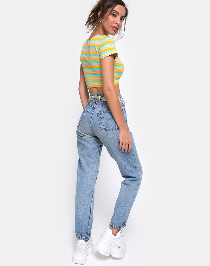 Image of Tindy Crop Top in Sweet Stripe