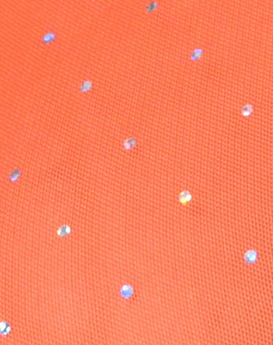 Image of Tindy Crop Top in Crystal Net Orange