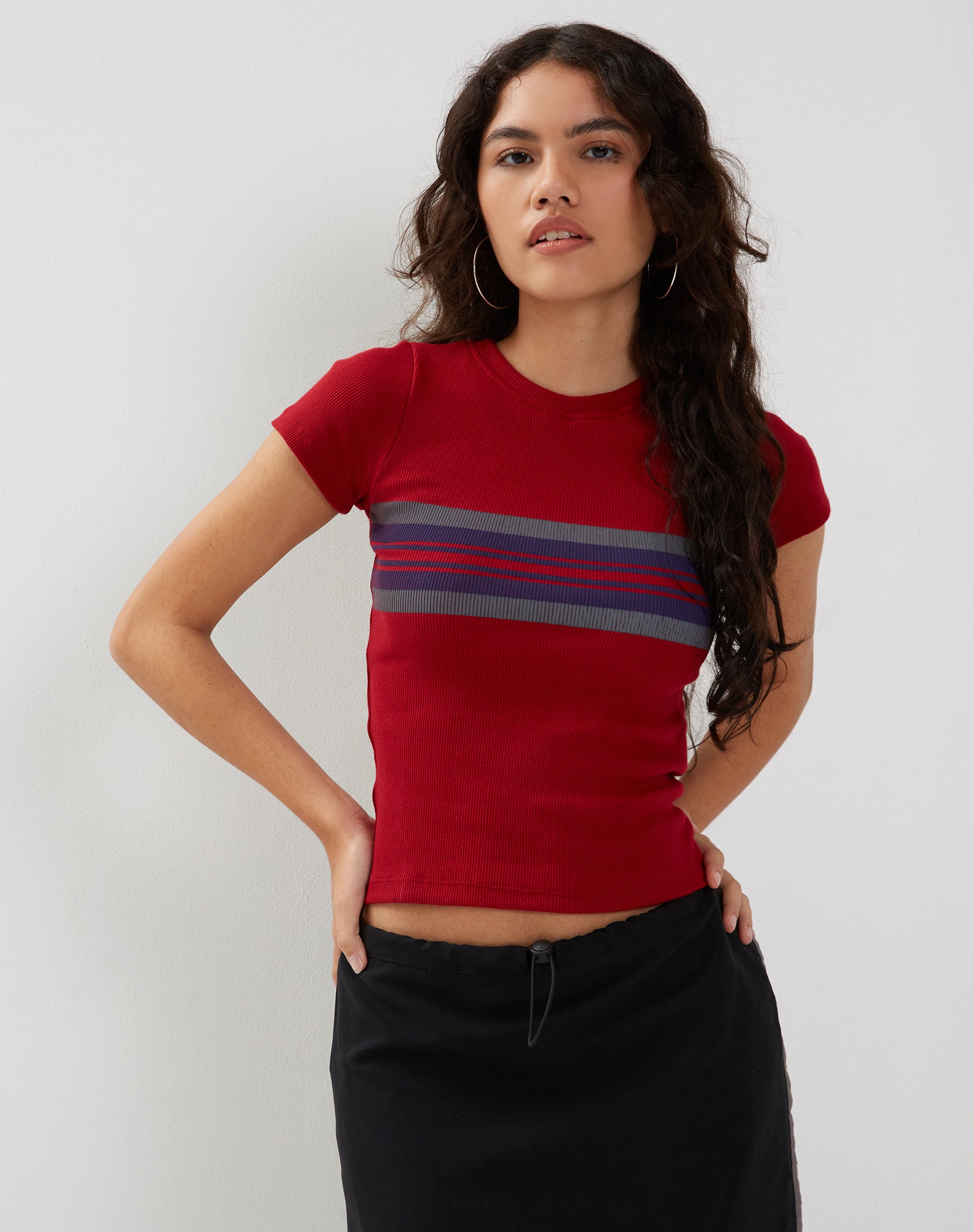 Image of Tiona Top in Adrenalin Red Stripe