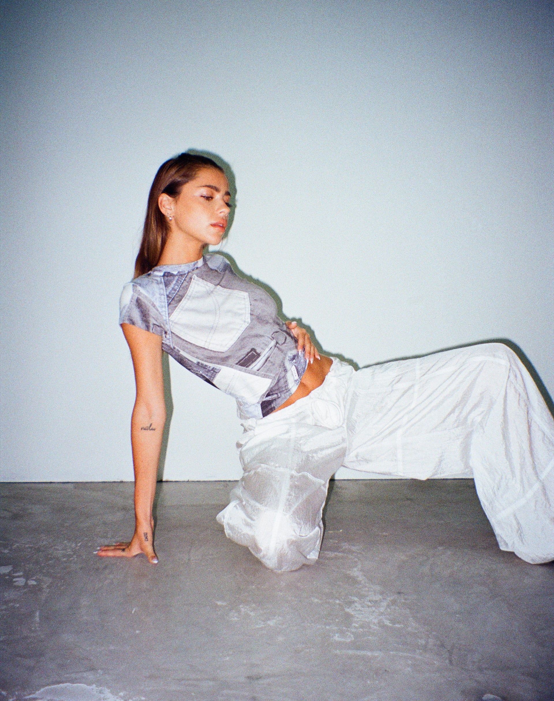 image of MOTEL X JACQUIE Tiona Top in Denim Pocket