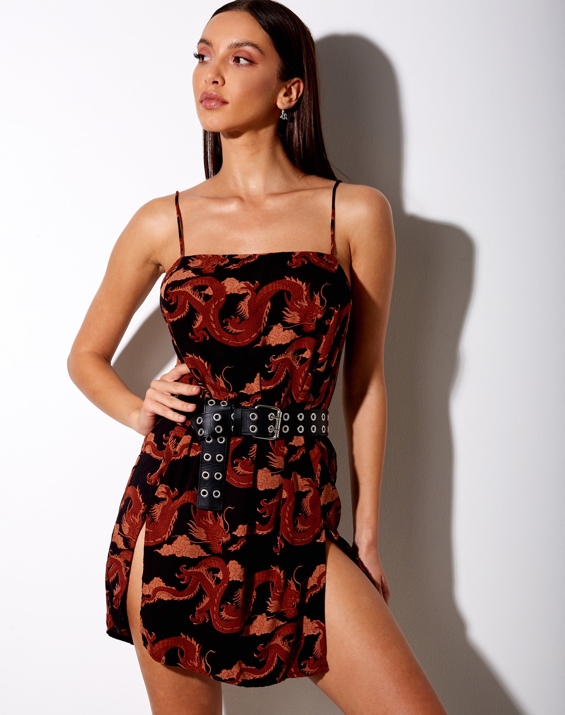 Image of Tista Dress in Tonal Dragon Orange