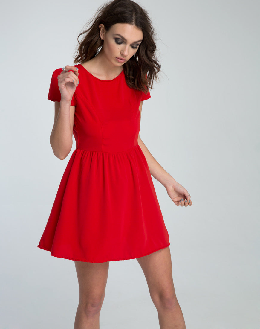 Topi Skater Dress in Red