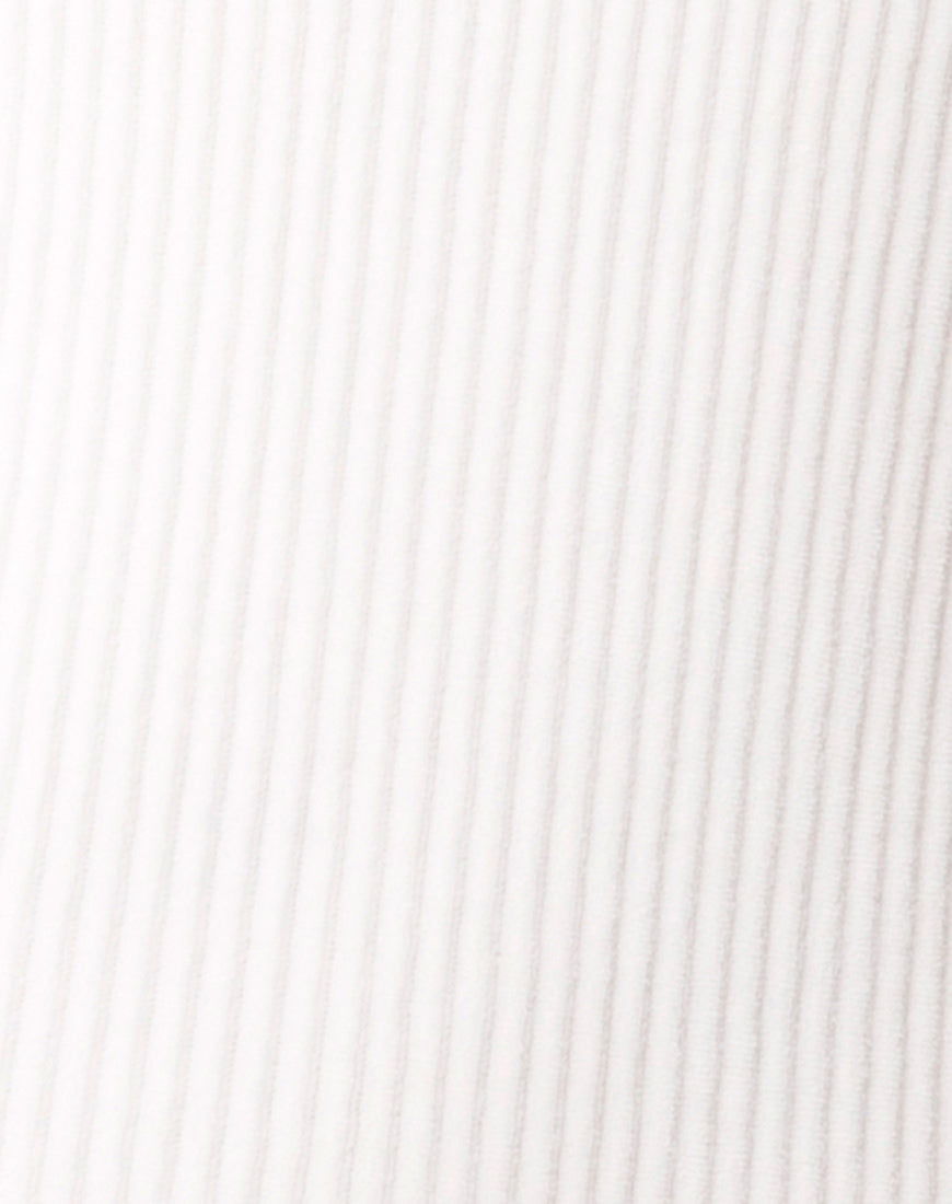 Image of Tor Bodycon Dress in Rib White