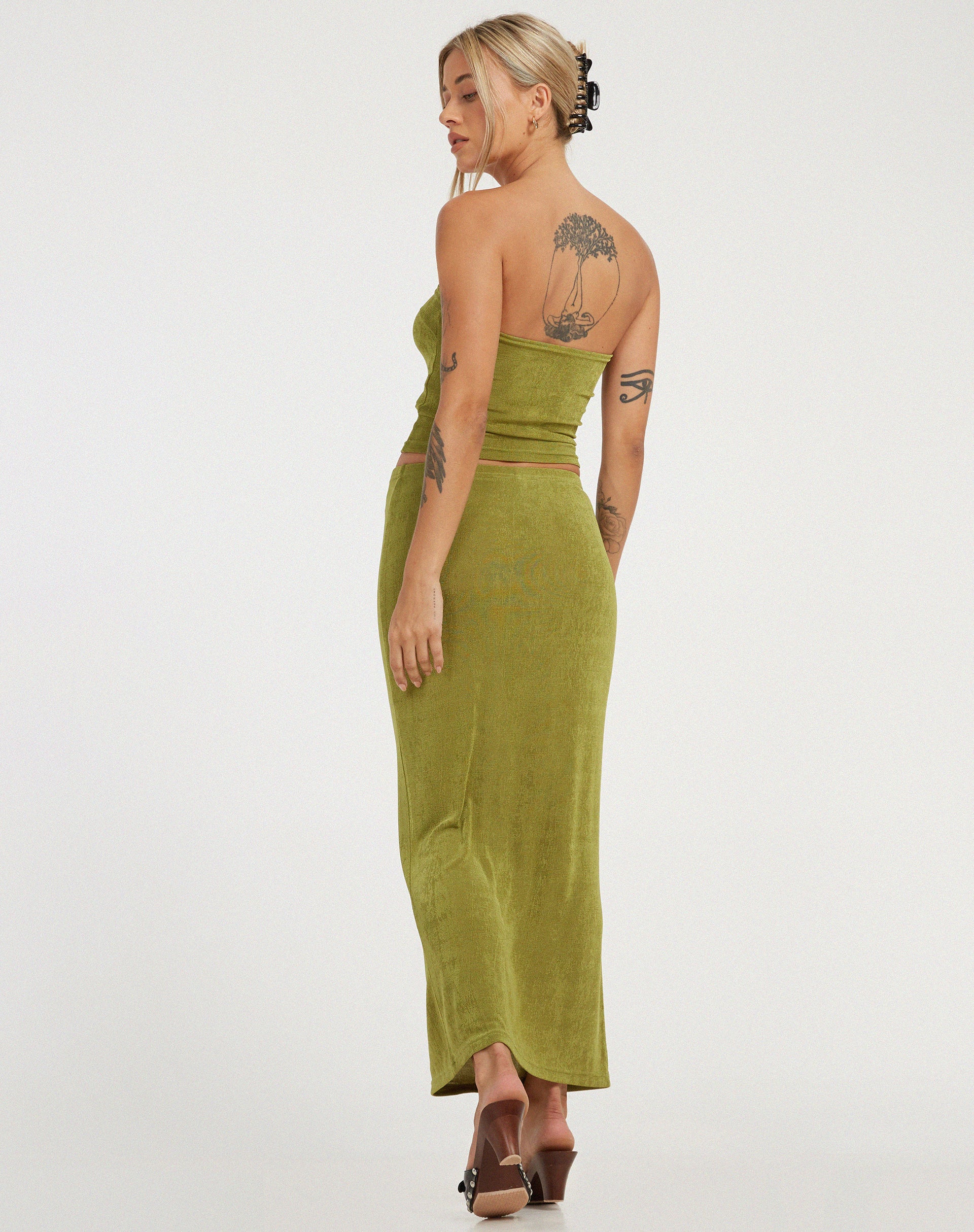 image of Tulus Maxi Skirt in Lime