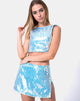 Image of Wei Mini Skirt in Row Sequin Ice Shimmer