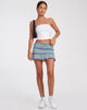 image of Tylee Mini Skirt in Colourpop Check Green and Blue