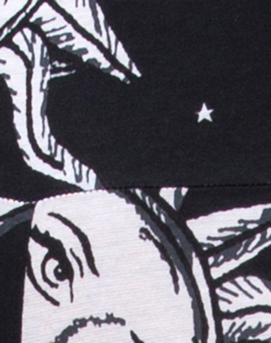 Image of Unitard in Oversize Sun Moon and Stars