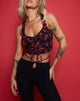 Image of Glarina Vest Top in Cherries Black