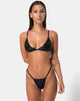 Image of Valter Bikini Top in Black Oil Snake