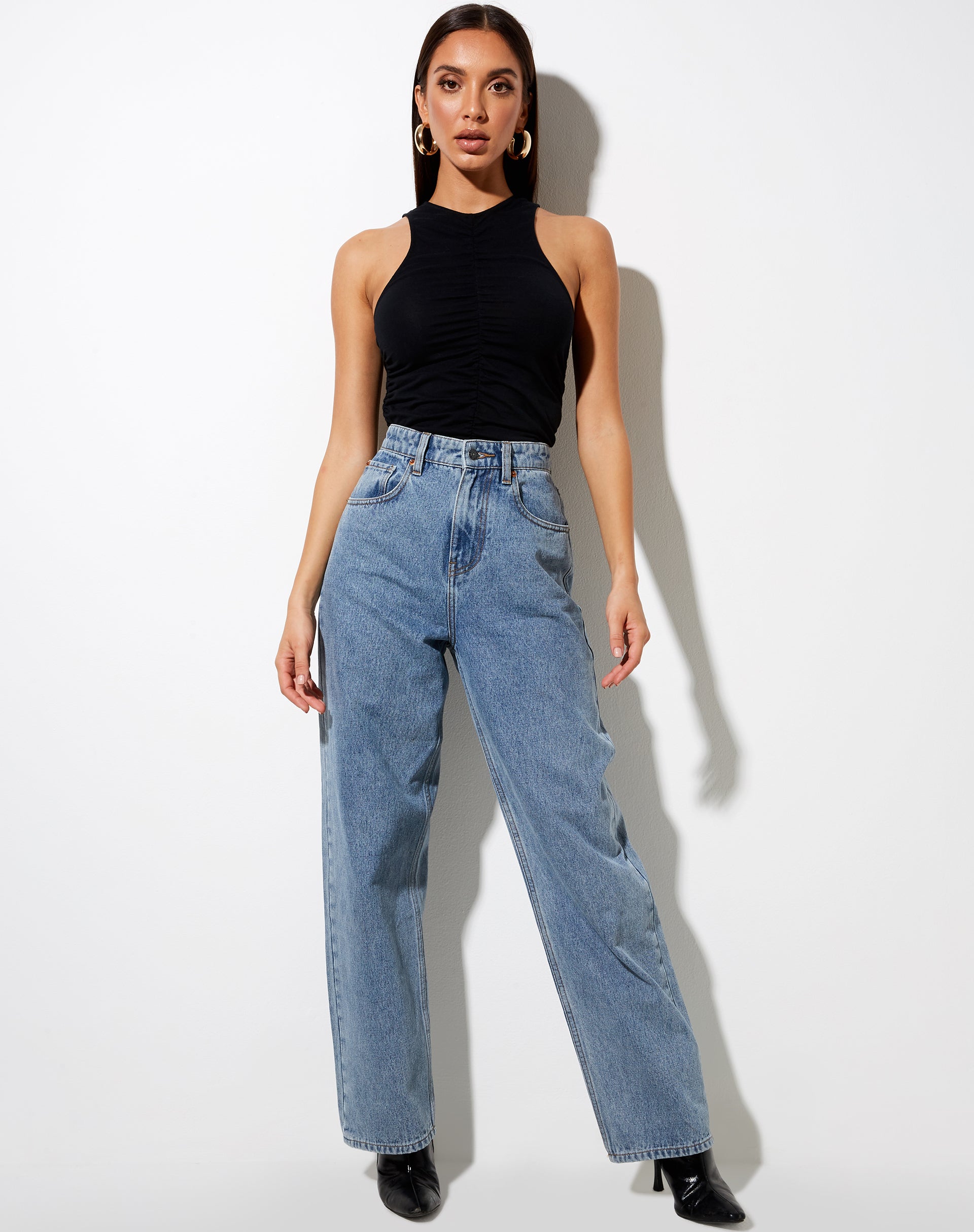 Image of Vavo Vest Top in Black