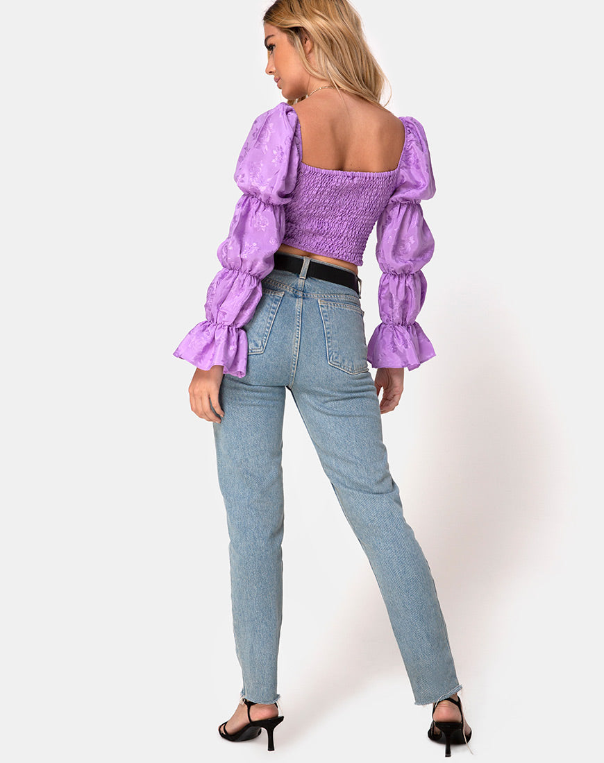 Image of Velina Top in Satin Rose Lilac