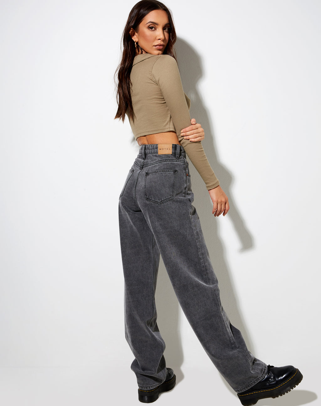 Venema Long Sleeve Top in Rib Eucalyptus