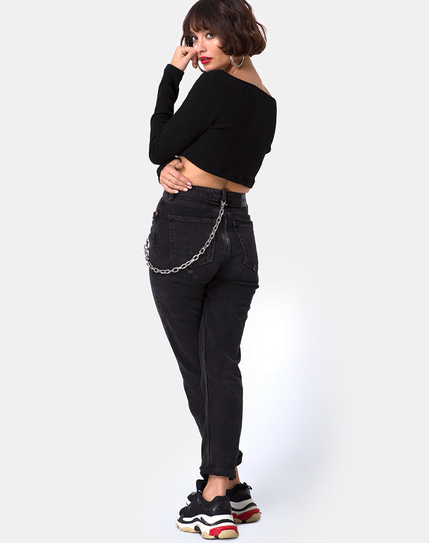 Image of Vile Top in Rib Black