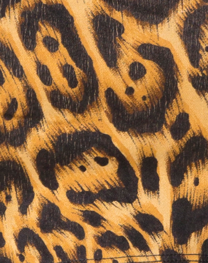 Image of Hilly High Waist Hot Pant in Leopard