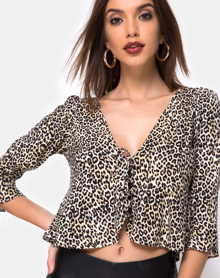 Vinequa Top in Rar Leopard