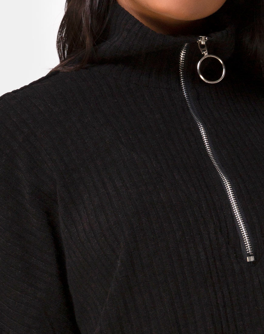 Image of Vinnie Jumper in Knit Black