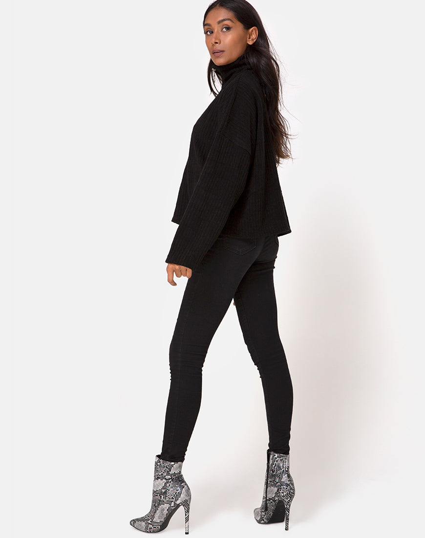 Image of Vinnie Jumper in Knit Black