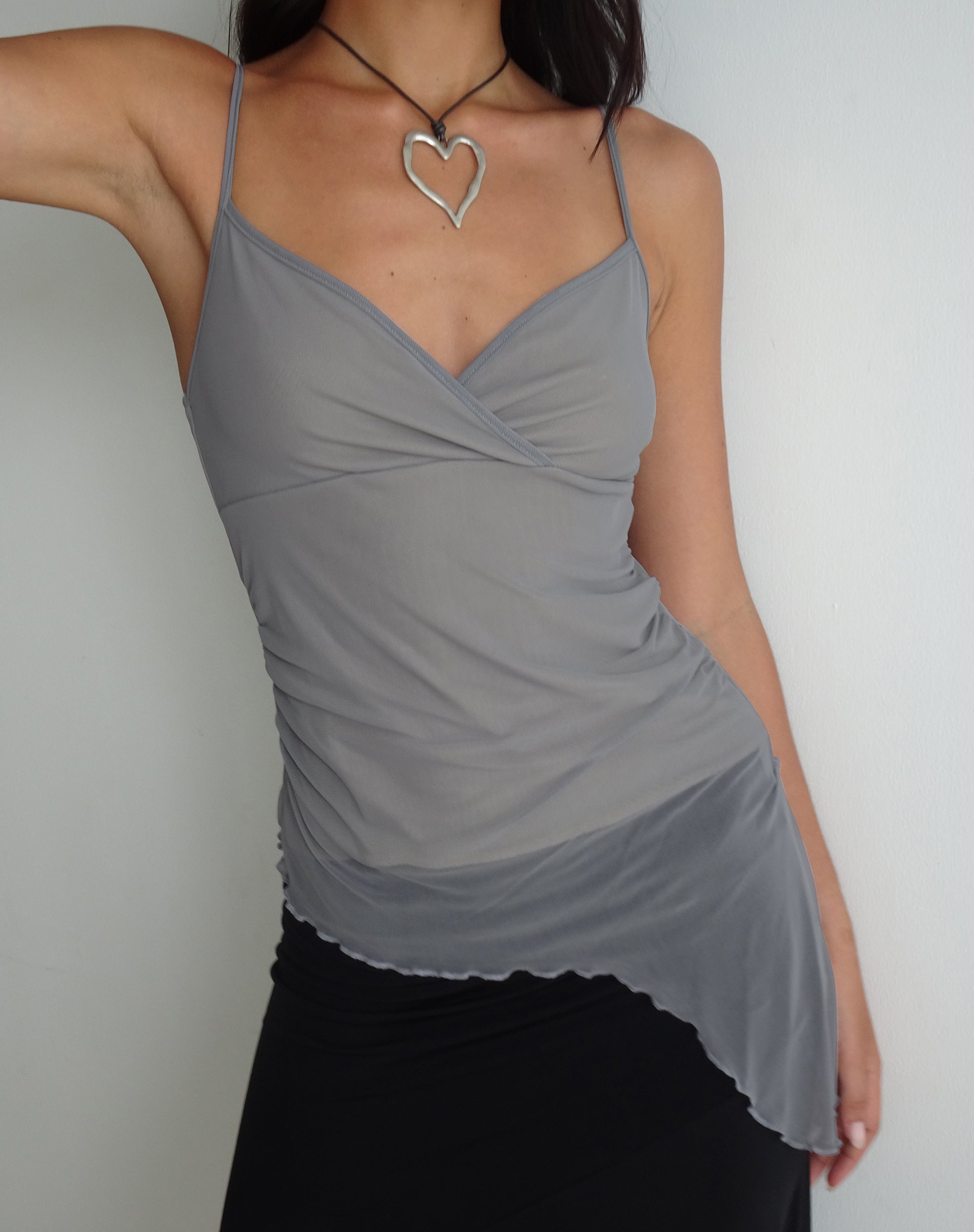 image of Waca Top in Light Grey with Cream Lining
