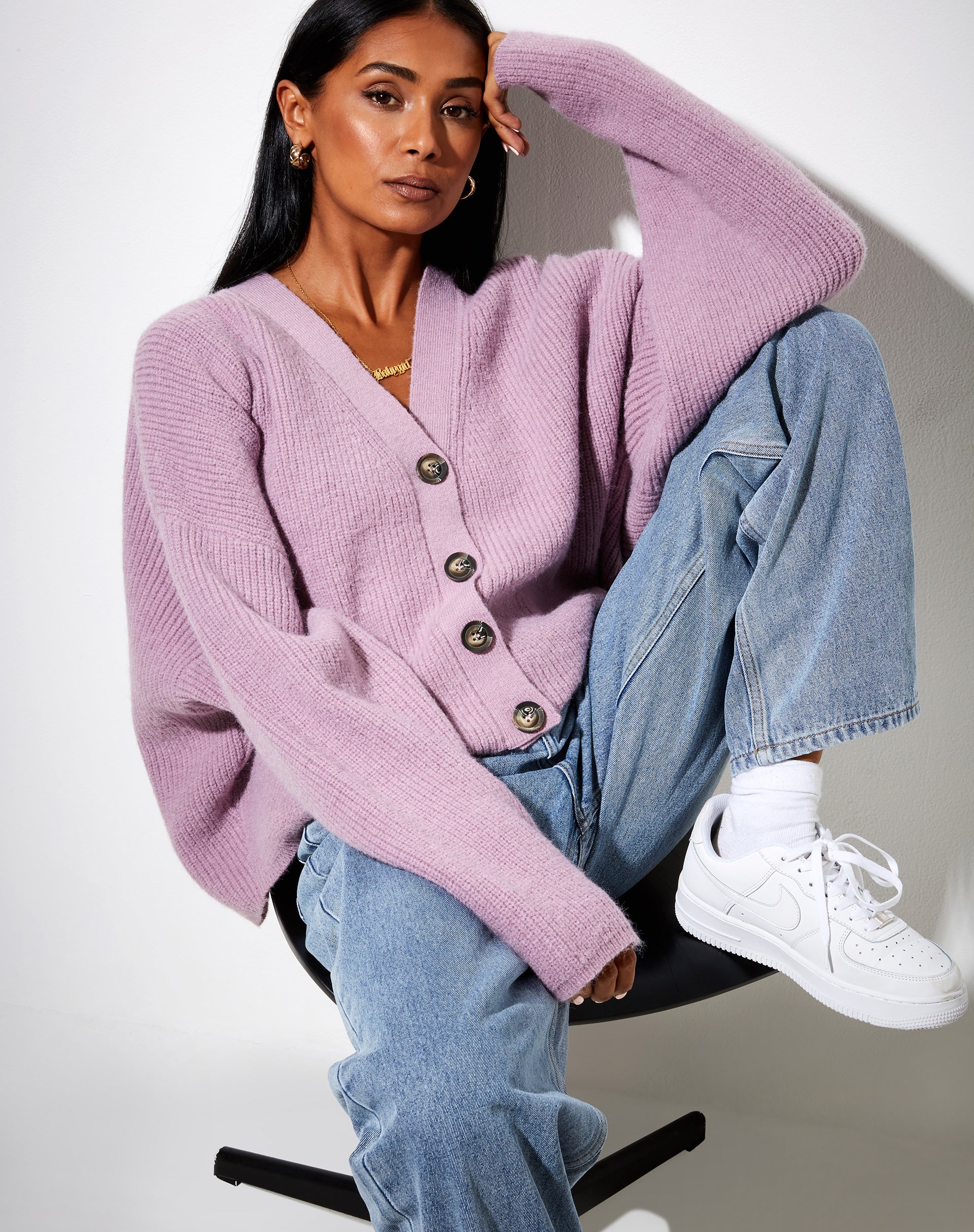 Image of Wallace Cardi in Dusty Lilac