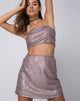 Image of Weaver Skirt in Pink Diamond Mini Sequin