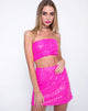 Image of Weaver High Waist Skirt in Mini Sequin Paris Pink