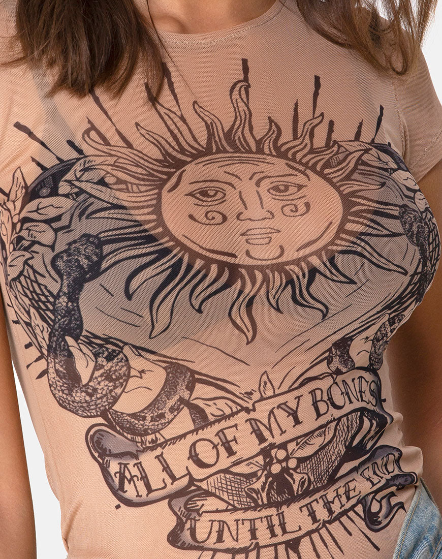 Image of Whitney Tee Alchemy in Net Taupe