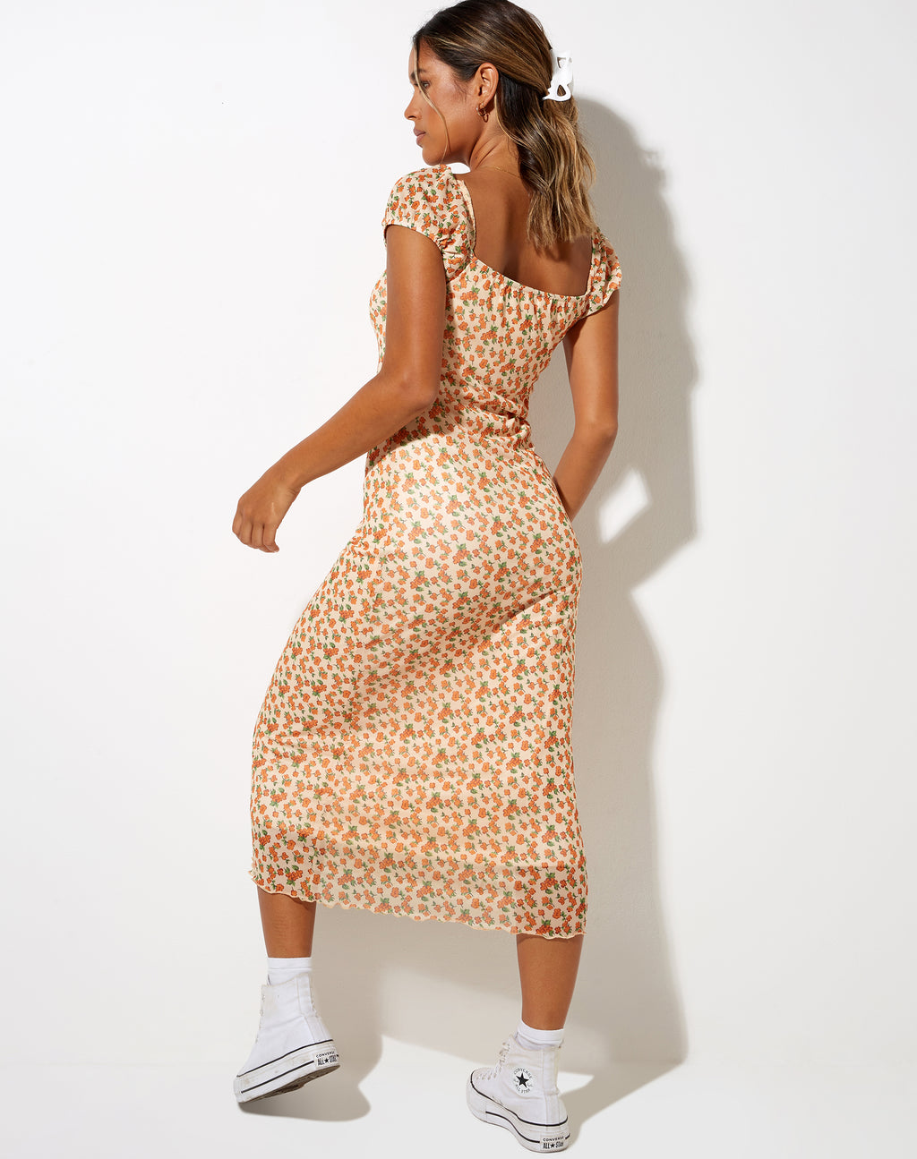 Windy Midi Dress in Summer Bloom