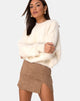 Image of Wren Mini Skirt in Faux Suede Brown