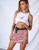Image of Wren Mini Skirt in PU Snake Pink