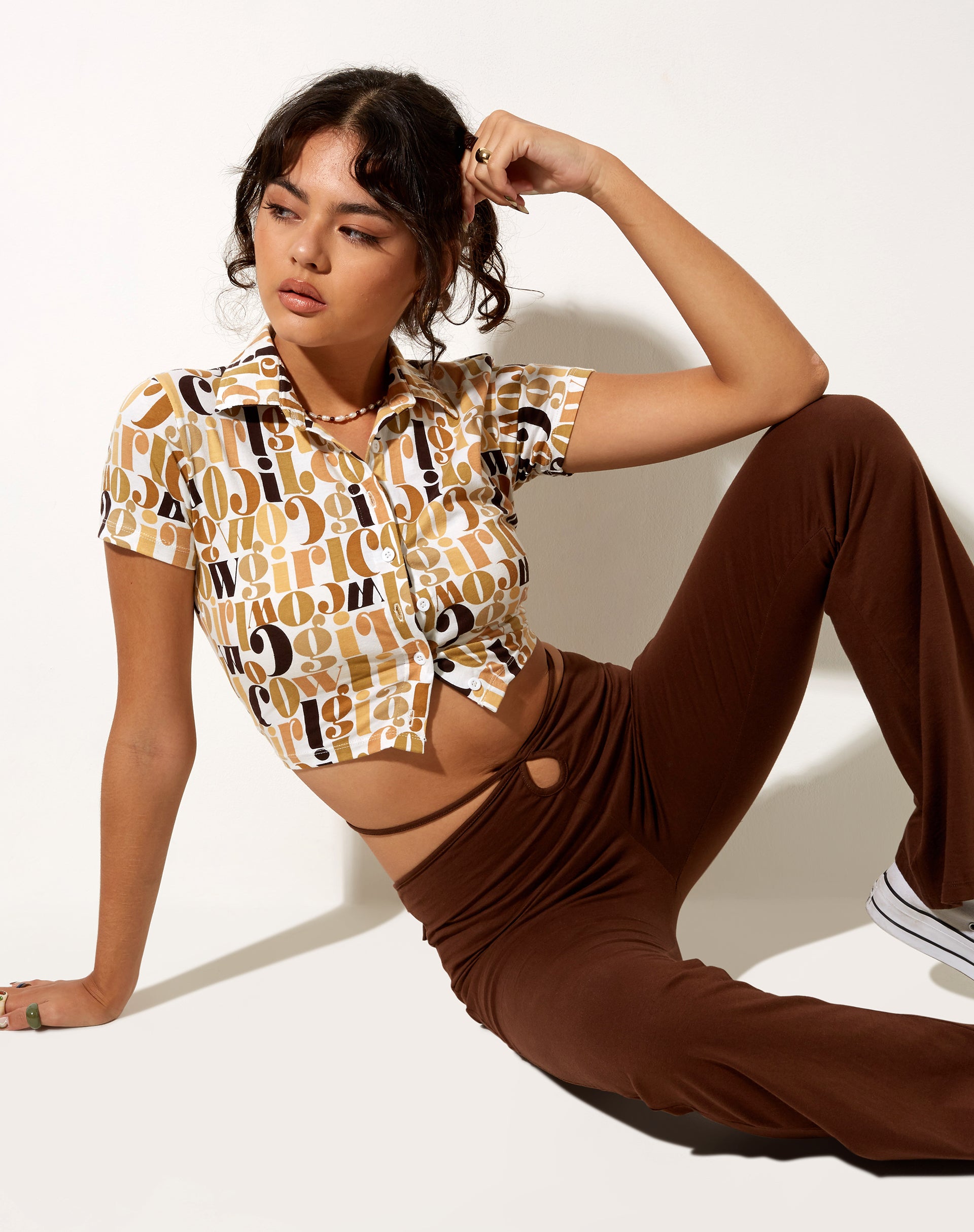 Image of Wuma Cropped Shirt in Cowgirl