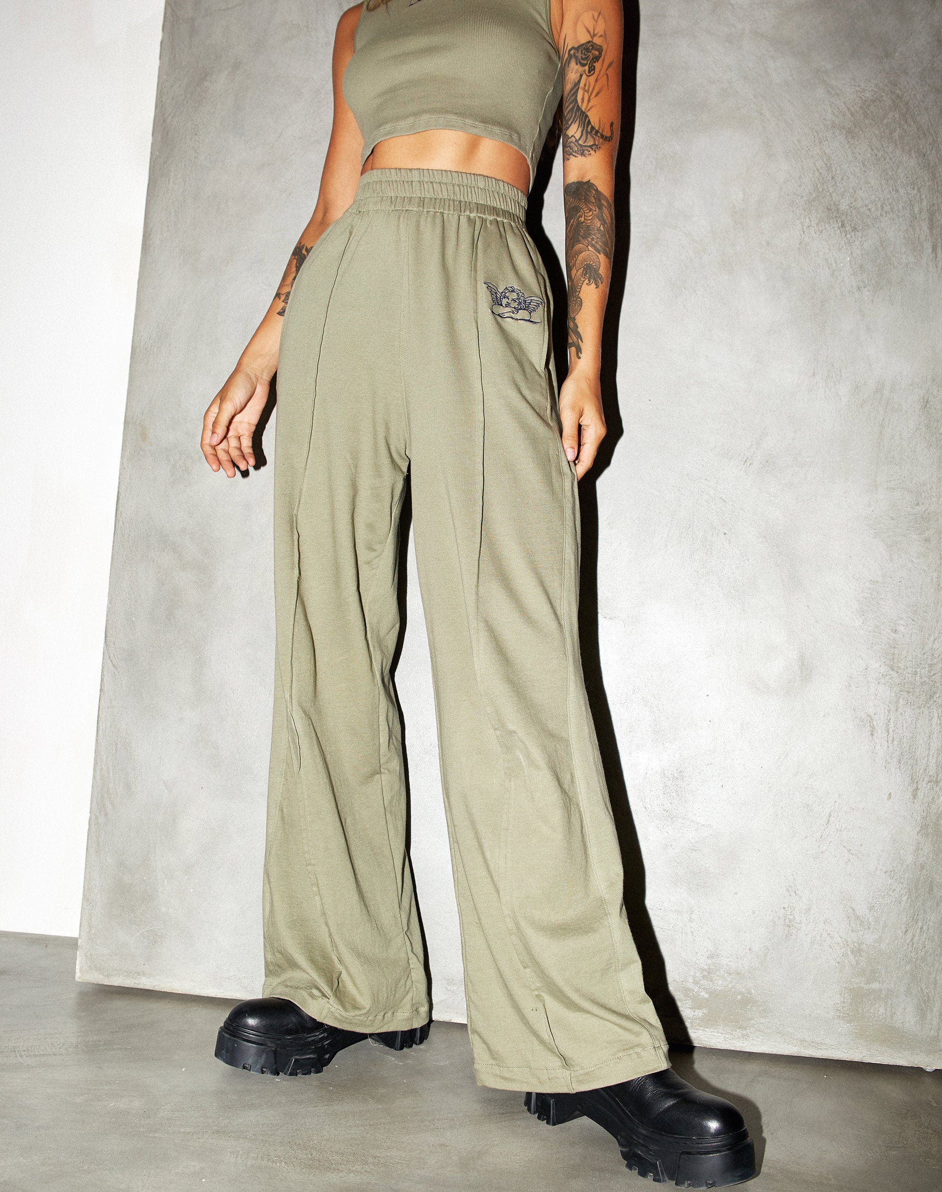 Image of Wungu Trouser in Grey Sage Angelo Embro