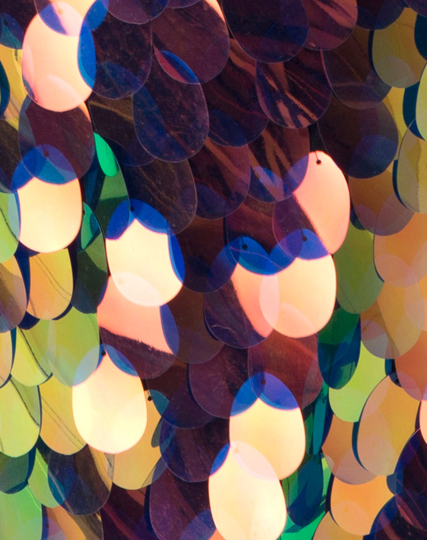 Image of Wyne Skirt in Tear Drop Sequin Pink Oil