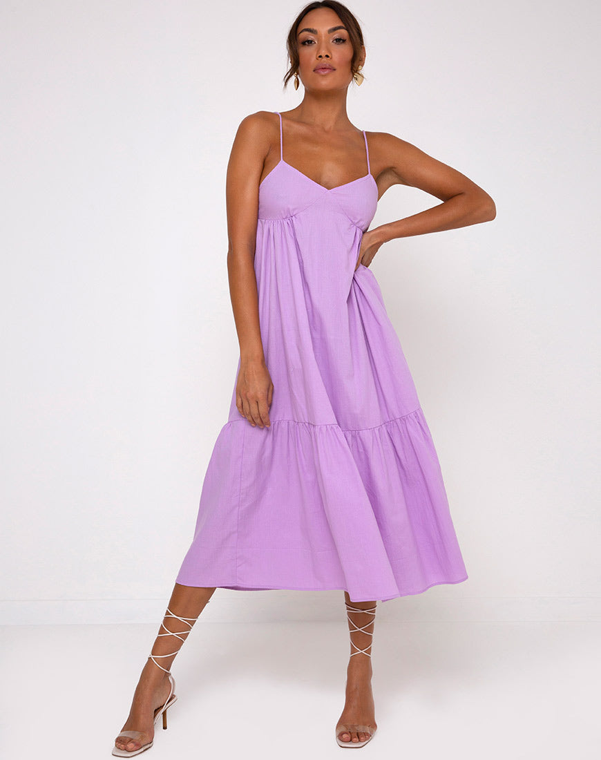 Xier Midi Dress in Lilac