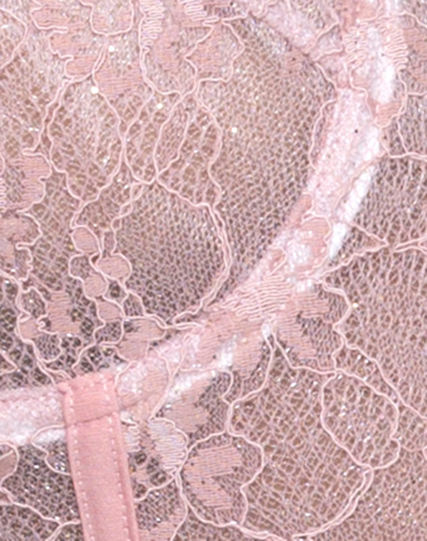 Image of Yecal Bodice Bodice in Lace Rose