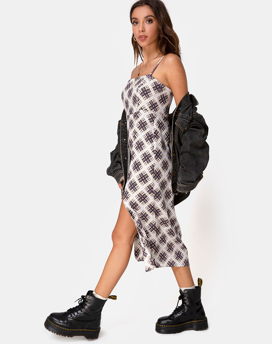 Image of Yosha Midi Dress in Kate Check