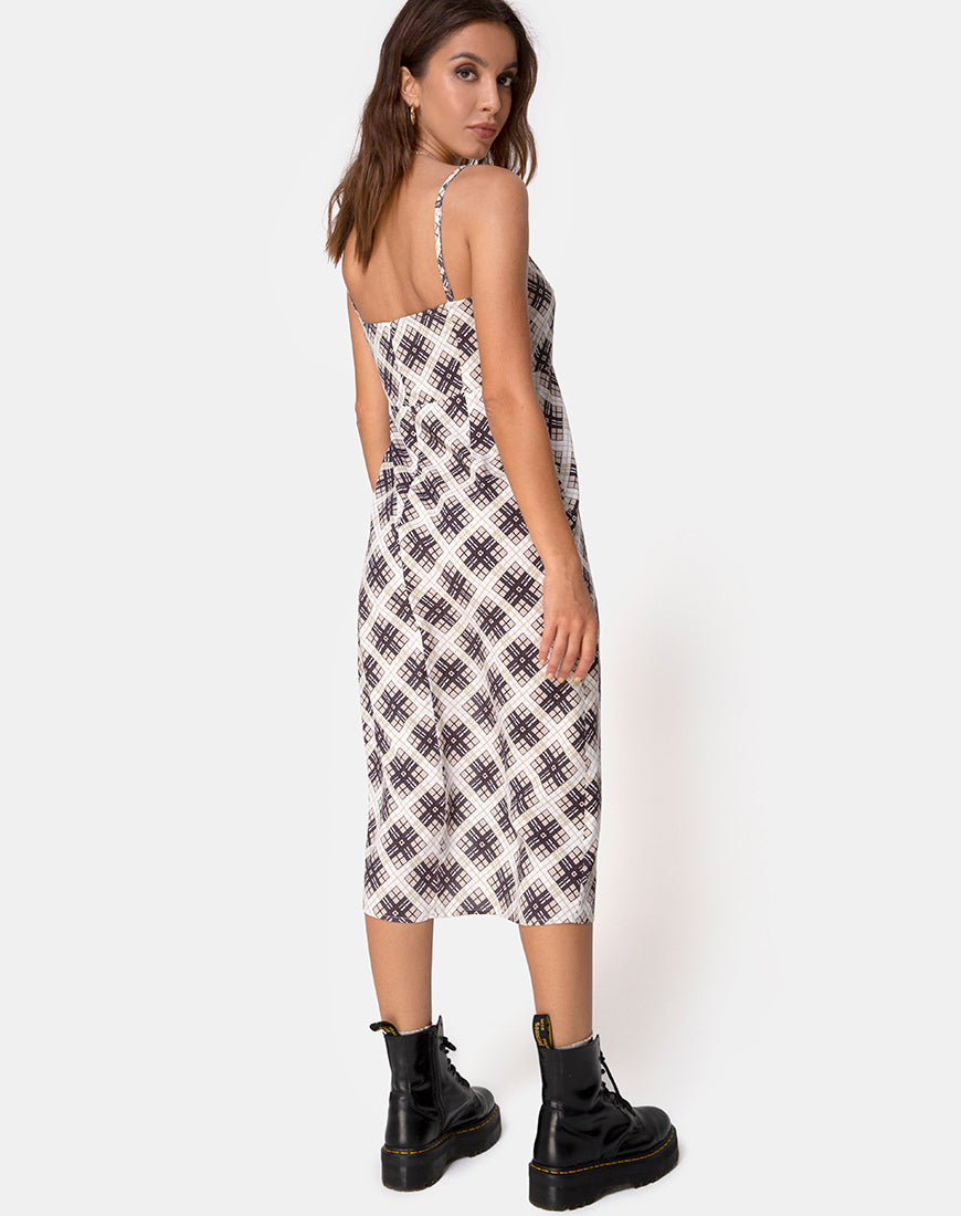 Image of Yosha Midi Dress in Kate Check
