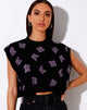 Image of Zacha Jumper in Knit Butterfly Black and Purple