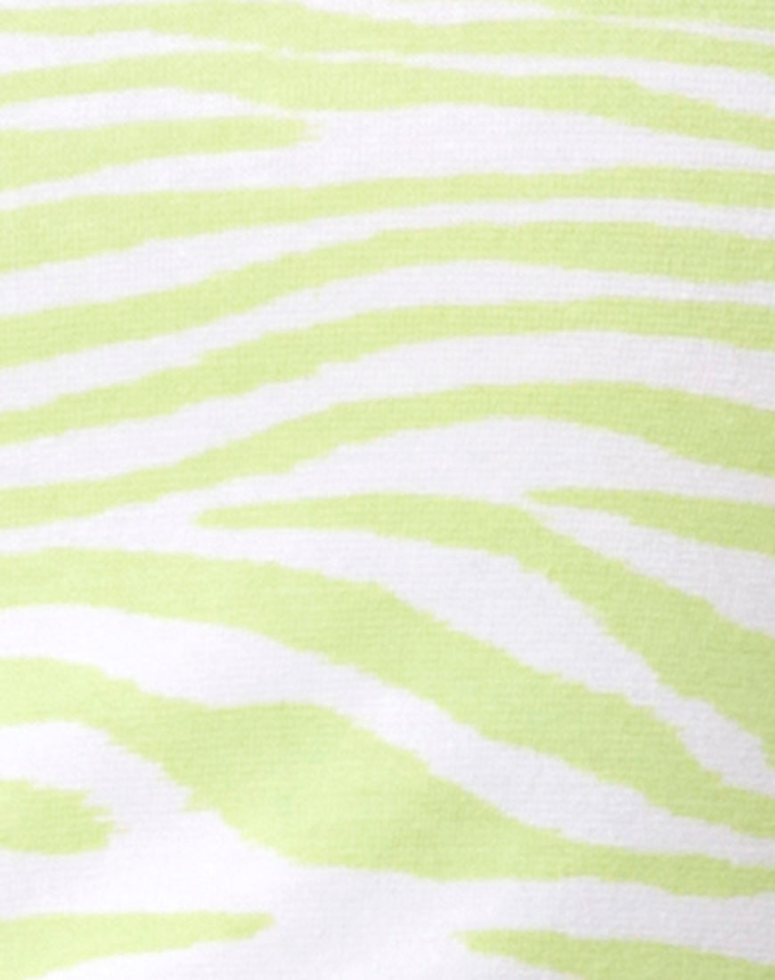 Image of Zamora Bodycon Dress in Classic Zebra Lime