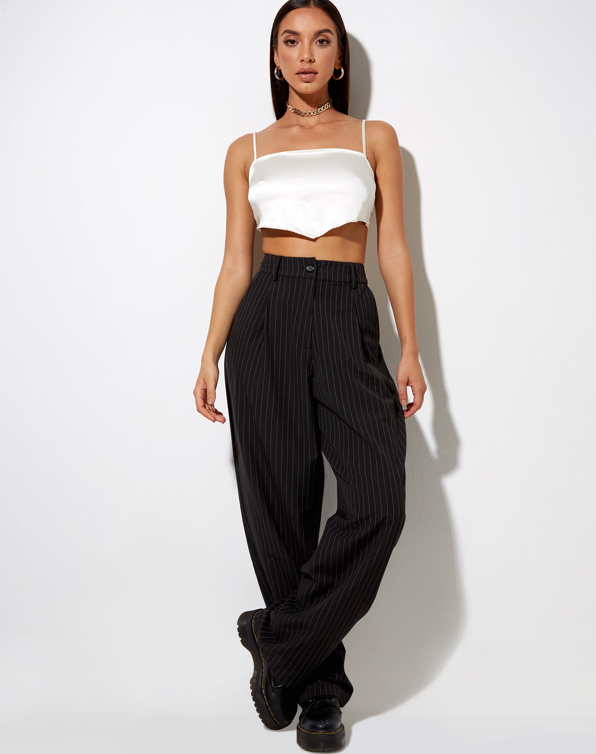 Image of Zashe Cami Top in Satin Ivory