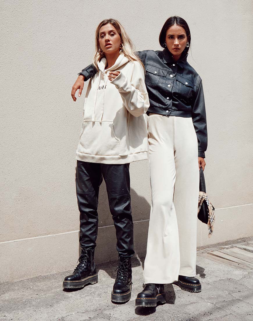 Image of Obeli Trouser in Rib Cream