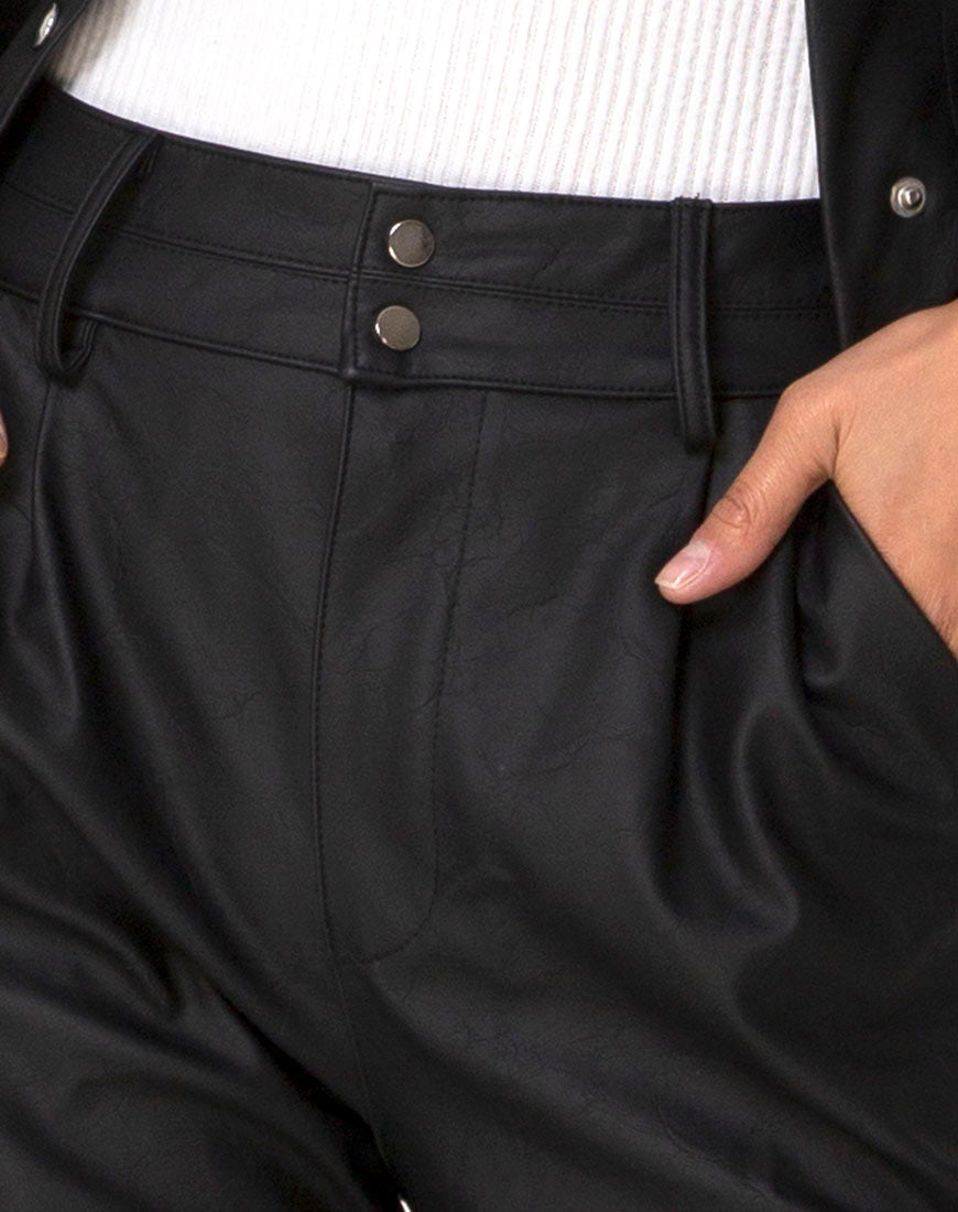 Image of Zastan Trouser PU Black