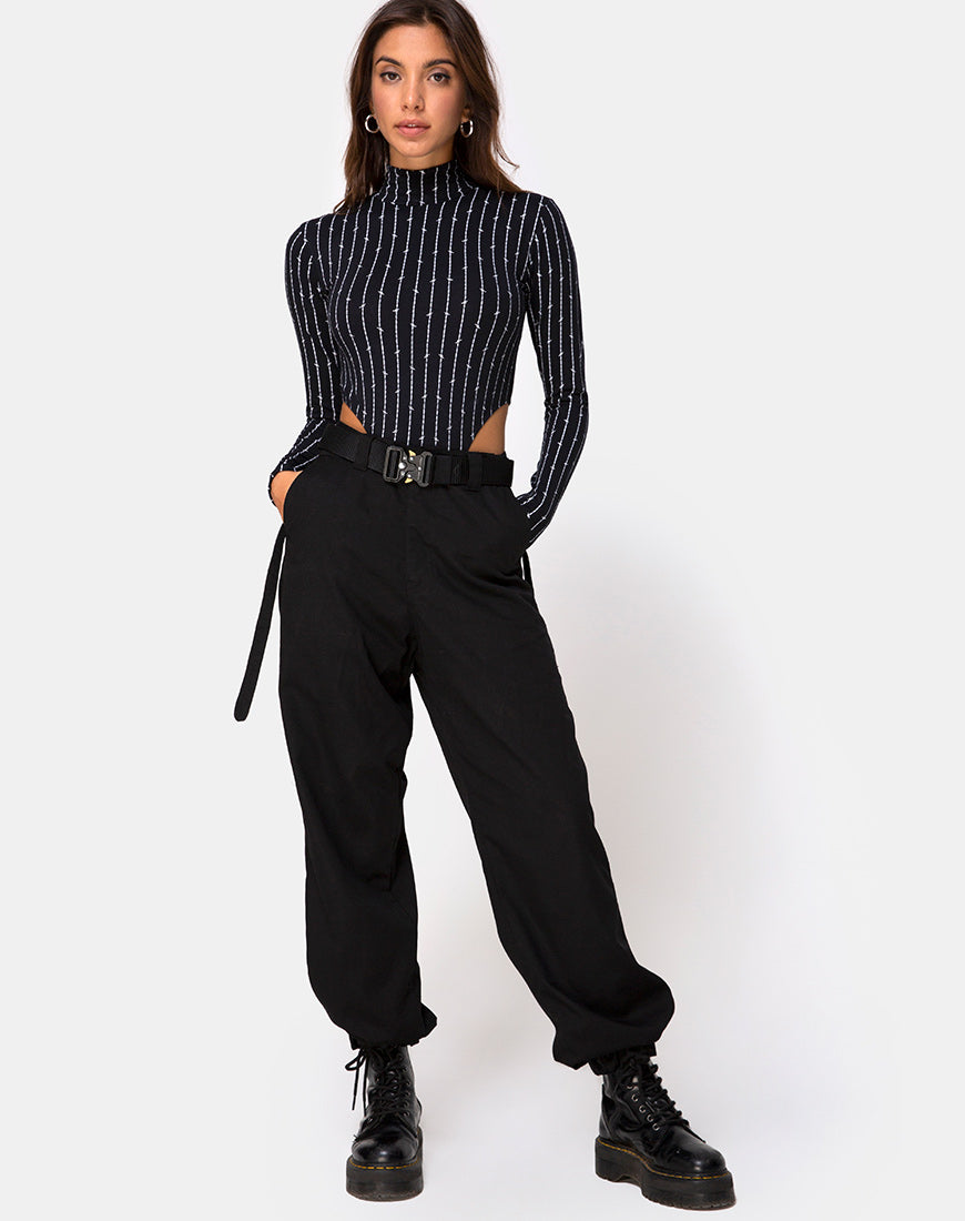 Image of Zepani Bodice in Barbed Wire Black