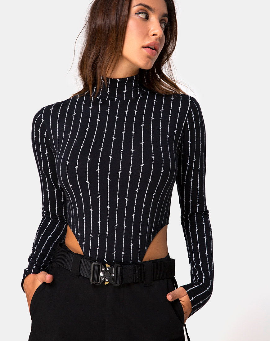 Zepani Bodice in Barbed Wire Black