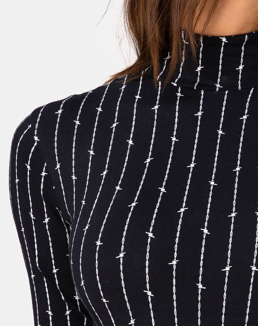 Image of Zepani Bodice in Barbed Wire Black